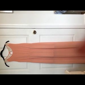 Peach Open Back Maxi Dress